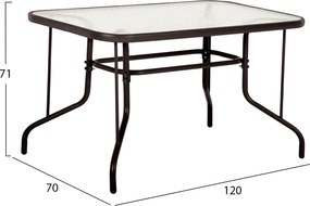 ΣΕΤ ΤΡΑΠΕΖΑΡΙΑΣ ΕΞ.ΧΩΡΟΥ 5ΤΜΧ ADAM HM10565.02 ΜΕΤΑΛΛΟ &amp; TEXTILENE--ΚΑΦΕ