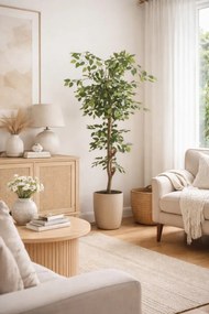 Stewehome Μποέμ στυλ τεχνητό ευκάλυπτο σε τσιμεντένια γλάστρα