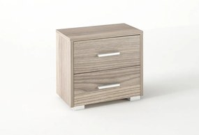 Intrahome Κομοδίνο με 2 συρτάρια σε χρώμα σταχτί 50x34x48 Intrahomesa-00652593
