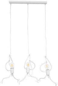 Κρεμαστό Φωτιστικό Οροφής 3xE27 Λευκό LITTLE MAN 00981 Globostar-981-Λευκό 00981