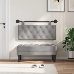 vidaXL Κρεμαστό Κεφαλάρι Ανοιχτό γκρι Βελούδο