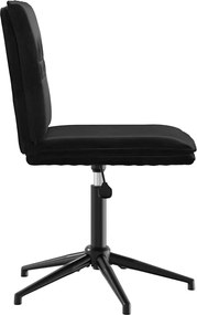 vidaXL Καρέκλα Τραπεζαρίας Μαύρη Βελούδινη