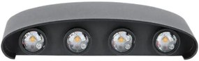 V-TAC Επιτοίχιο LED φωτιστικό UP-DOWN 7W IP65 μαύρο σώμα 3000K SKU: 218619