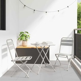 vidaXL Σετ μπιστρό 3 pcs Μπεζ Ατσάλι