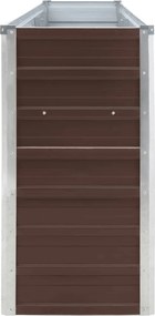 vidaXL Ζαρντινιέρα Ψηλή Καφέ 320 x 40 x 77 εκ. Γαλβανισμένος Χάλυβας