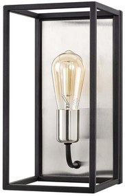 Φωτιστικό Τοίχου - Απλίκα Kafes 892OPV1266 17x19x32cm E27 40W Nickel-Black Opviq