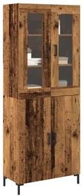 vidaXL Highboard Επιτοίχιο 2 pcs Παλαιό ξύλο 69.5 x 34 x 180 εκ.
