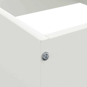 vidaXL Περίγραμμα γκαζόν Λευκό 40 x 40 x 13 cm Ατσάλι