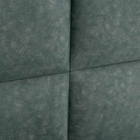 Επενδυμένο Κρεβάτι MILO Μονό Nubuck Πράσινο 90x200 εκ. 90x202x136 εκ.