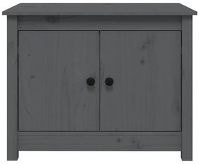 vidaXL Τραπεζάκι Σαλονιού Γκρι 71x49x55 εκ. από Μασίφ Ξύλο Πεύκου