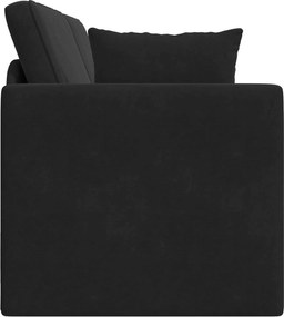 vidaXL Καναπές-κρεβάτι δαπέδου Μαύρο 213 x 70 x 77 εκ Βελούδο