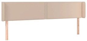vidaXL Κεφαλάρι με Πτερύγια Καπουτσίνο 183x16x78/88εκ. Συνθετικό Δέρμα