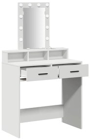 vidaXL Τραπέζι περιποίησης Λευκό 79 x 41 x 140 εκ. Επεξεργασμένο ξύλο