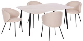 ΣΕΤ ΤΡΑΠΕΖΑΡΙΑΣ 5ΤΜΧ RAVEN HM21069.01 ΚΕΡΑΜΙΚΟ TOP ΛΕΥΚΟ ΜΑΡΜΑΡΟ & 4 ΚΑΡΕΚΛΕΣ