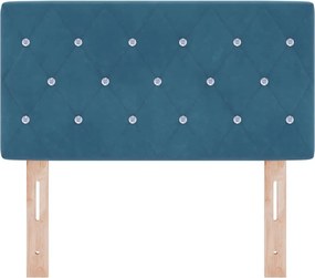 vidaXL Κεφαλάρι Σκούρο Μπλε 80 cm Βελούδο