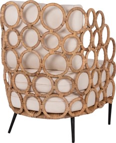 ΠΟΛΥΘΡΟΝΑ RINGER HM9341 ΑΠΟ RATTAN-ΜΕΤΑΛΛΟ ΦΥΣΙΚΟ ΧΡΩΜΑ 65x69x86Y εκ.