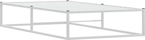vidaXL Πλαίσιο κρεβατιού χωρίς στρώμα Λευκό 100x200 cm Μεταλλικό