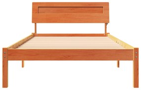 vidaXL Σκελετός Κρεβατιού Καφέ κεριού 75 x 190 cm Μασίφ ξύλο πεύκου