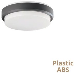 Πλαφονιέρα φωτιστικό LED Leros Plus πλαστικό γκρι Viokef-4171701-Ανθρακί 4171701