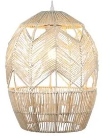 Κρεμαστό Φωτιστικό Οροφής E27 Rattan Φυσικό 124-01340-04 Luma Lighting-124-01340-04-Μπεζ 124-01340-04
