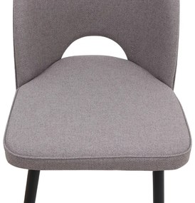 Καρέκλα τραπεζαρίας Christy Megapap ανοιχτό μπεζ ύφασμα - μεταλλικό μαύρο πόδι 47x59x90εκ.