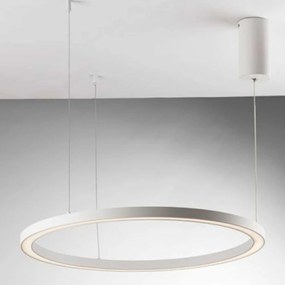 Φωτιστικό Οροφής Hoop LED-HOOP-S80-BCO 40W Led Φ80cm 150cm White Luce Ambiente Design Αλουμίνιο