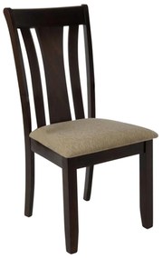 Καρέκλα Molten Ε7093,1 Brown 48x55x100 cm Σετ 2τμχ Ξύλο,Ύφασμα