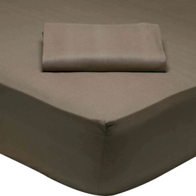 Σεντόνι 1004 Με Λάστιχο Best Colors Brown Das Home Υπέρδιπλο 170x200cm Με Λάστιχο 100% Βαμβάκι