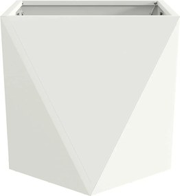 vidaXL Γλάστρα 2 pcs Λευκό 40 x 40 x 40 cm Ατσάλι