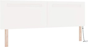 vidaXL Κρεβάτι με ελατήρια με στρώμα Λευκό 180 x 200 cm Τεχνητό δέρμα