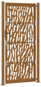 Πύλη κήπου 105x205 cm Weathering Steel Trace Design - Καφέ