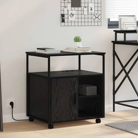 vidaXL Γραφείο Ντουλάπι Μαύρη δρυς 61 x 46 x 67 εκ. Επεξεργασμένο ξύλο