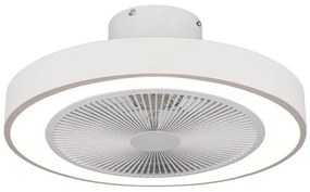Ανεμιστήρας Οροφής Halo Flow 06-30155 Με Φως Led 45W & Τηλεχειριστήριο 15W Φ50x24cm White Estia Διάμετρος 50cm
