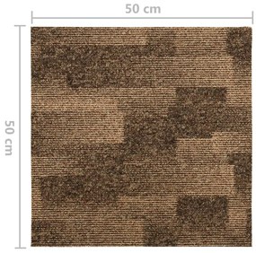 Μοκέτα Πλακάκι 20 τεμ. Καφέ 5 μ² - Καφέ