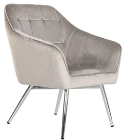 Κάθισμα Home ESPRIT Γκρι Κρεμ Χρυσό Ασημί πολυεστέρας Μέταλλο 74 x 74 x 90 cm 74 x 67 x 90 cm