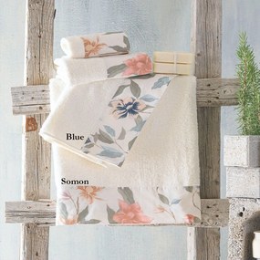 Πετσέτες Ilina (Σετ 3τμχ) Blue Ρυθμός Towels Set 70x140cm 100% Πενιέ Βαμβάκι