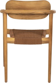 ΠΟΛΥΘΡΟΝΑ OSLO HM9636.01 ΞΥΛΟ TEAK ΦΥΣΙΚΟ &amp; ΣΧΟΙΝΙ--B’ΔΙΑΛΟΓΗΣ 55x54x80Y εκ.