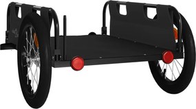 vidaXL Τρέιλερ Ποδηλάτου Μαύρο Ύφασμα Oxford/Σίδηρος