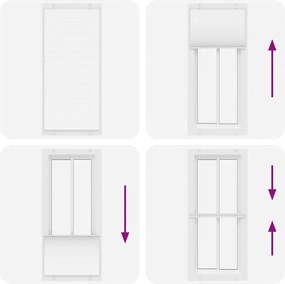 vidaXL Πλισέ περσίδα Λευκό 100x200 cm Πλάτος υφάσματος 99,4 cm