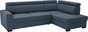 Γωνιακός καναπές Milton-Αριστερή-Μπλε - Γκρι