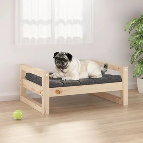 Κρεβάτι Σκύλου 65,5x50,5x28 εκ. από Μασίφ Ξύλο Πεύκου - Καφέ
