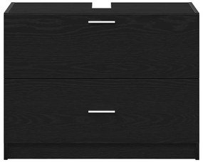 vidaXL Ντουλάπι Νεροχύτη Μαύρη Οξυά 78 x 37 x 59 cm Επεξεργασμένο ξύλο