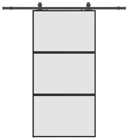 ΣΕΤ ΣΥΡΟΜΕΝΗΣ ΠΟΡΤΑΣ ΜΕ ΥΛΙΚΟ ΜΑΥΡΟ 102,5X205 CM 3375876