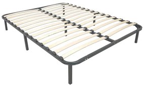 Σομιές μεταλλικός Amaso σε μαύρη απόχρωση 160x200x28εκ 160x200x28 εκ.