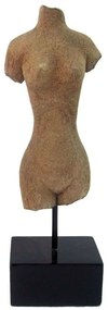 Διακοσμητικό Επιτραπέζιο Physio 312-000037 14,5x9x38,5cm Natural-Black Inart Metal,Wood