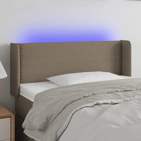 Κεφαλάρι Κρεβατιού LED Taupe 93x16x78/88 εκ. Υφασμάτινο