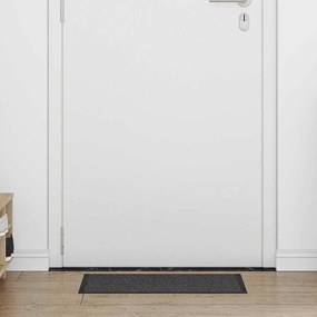 vidaXL Χαλάκι Εξώπορτας Μαύρο, Γκρι 40 x 60 cm Πολυπροπυλένιο, PVC