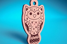 Σετ των 3 Intra απο ξύλο plywood 3mm-4mm πάχος Χριστουγεννιάτικα στολίδια ζώων με Δίασταση 8x8 cm INTRAFABR-72091614