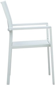 vidaXL Σετ Τραπεζαρίας Κήπου 9 Τεμαχίων Λευκό