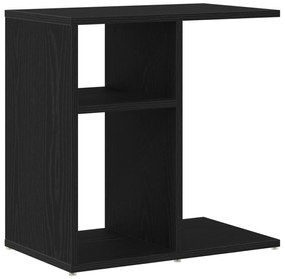 vidaXL Μαύρο Δρυς Πλευρικό Τραπέζι 50x30x50 εκ. Από ξύλο